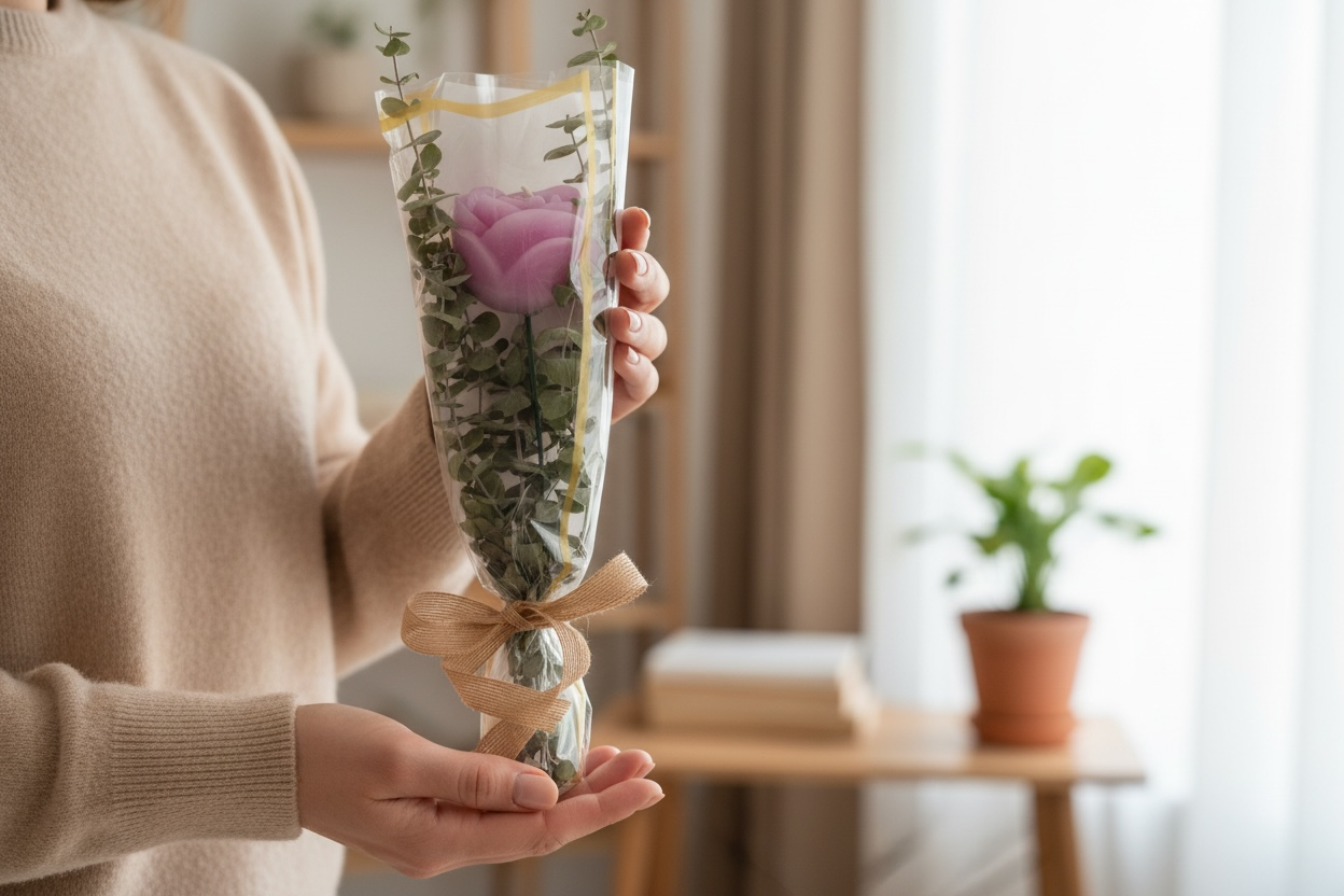 Kişiye Özel Renkli Gül Esintisi El Yapımı Doğal Mum