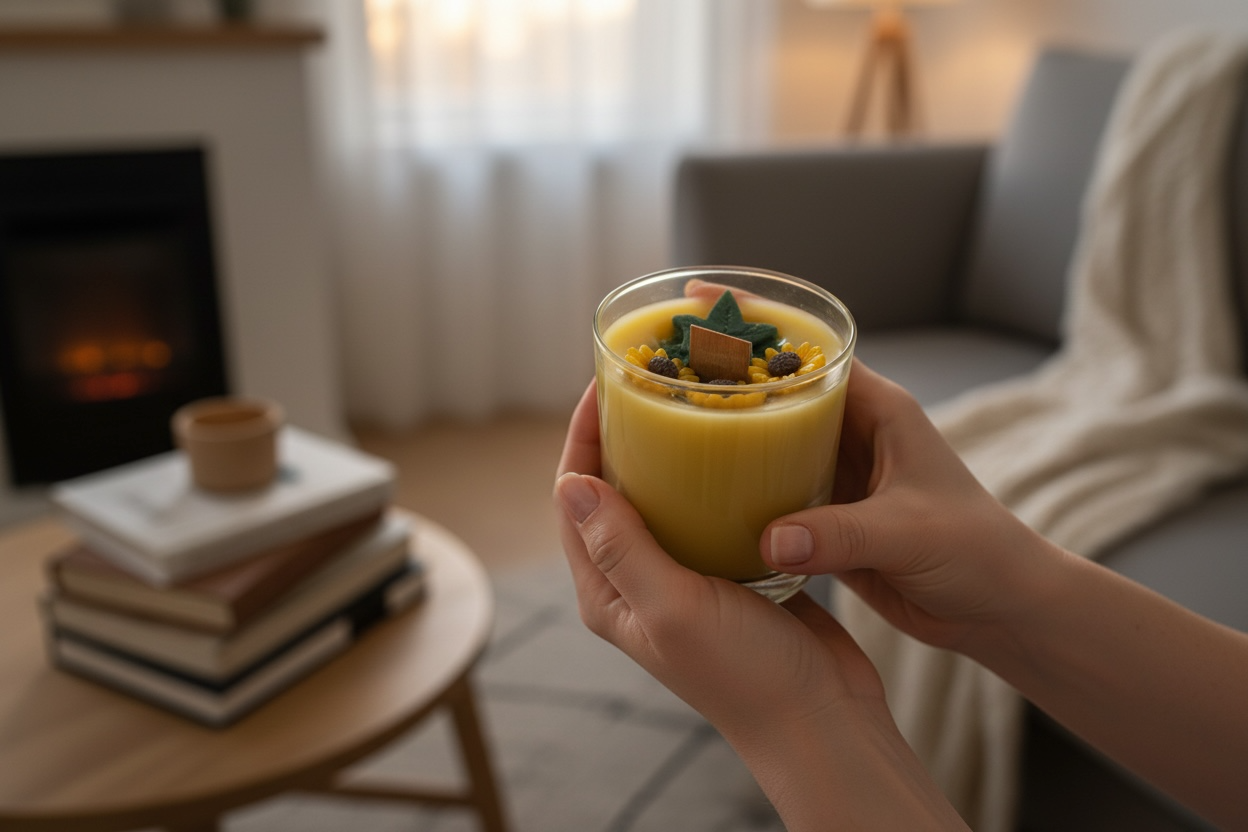 Zambak ve Limon Ferahlığı El Yapımı Doğal Mum
